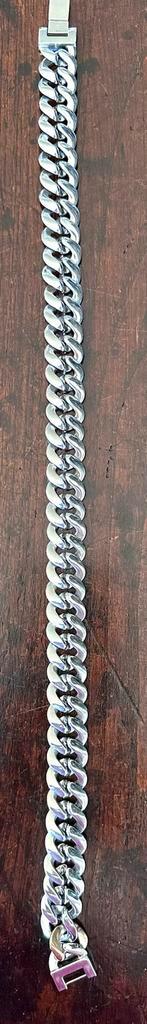 Superbe collier 45 cm, en acier inoxydable, Bijoux, Sacs & Beauté, Bracelets, Comme neuf, Acier