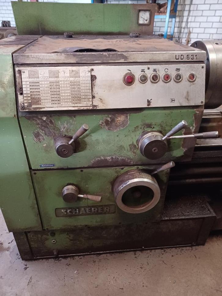 Schaerer UD 631 metaal draaibank, Doe-het-zelf en Bouw, Draaibanken, Gebruikt, Metaaldraaibank, 1000 mm of meer, Ophalen