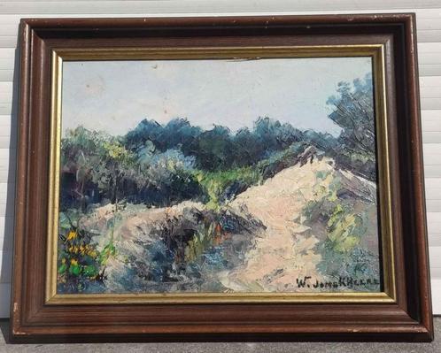 huile sur toile signe walter jonckheere, Antiek en Kunst, Kunst | Schilderijen | Klassiek, Ophalen of Verzenden