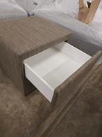 2 stoffen nachtkastjes met lade 50x50x50 €99/stuk, Ophalen of Verzenden, Zo goed als nieuw