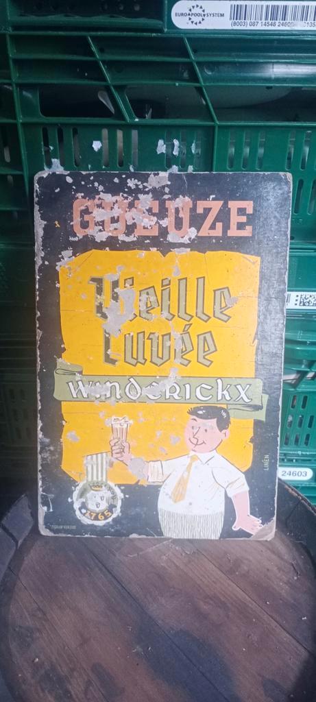 Brasserie bière pub ancien carton Gueuze Winderickx, Verzamelen, Biermerken, Gebruikt, Ophalen of Verzenden
