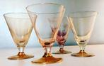 4 gekleurde vintage glazen, Ophalen of Verzenden