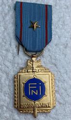 Medaille, Nat Verbond oorlogsinvaliden 14-18 + 40-45 Goud, Ophalen of Verzenden, Landmacht, Lintje, Medaille of Wings