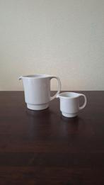 MOSA MAASTRICHT kannetjes vintage porselein wit melkkan room, Keramiek, Overige typen, Ophalen of Verzenden, Zo goed als nieuw