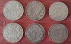 6 x 5 francs Léopold II 1870 à 1875, Enlèvement ou Envoi, Argent, Série, Argent
