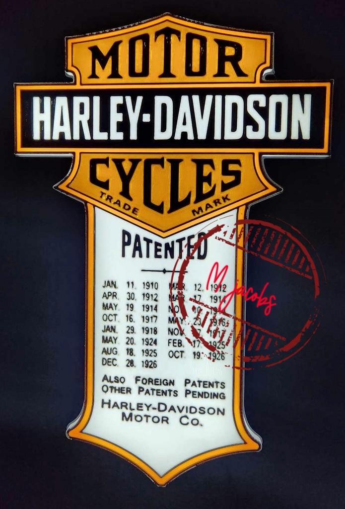 Mooie Harley Davidson reclamebak met LED verlichting., Verzamelen, Merken en Reclamevoorwerpen, Nieuw, Lichtbak of (neon) lamp