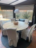 Mooie grote ronde tafel met 6stoelen, Particulier