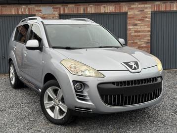 Peugeot 4007 2.2 HDi ( 4x4 ) Premium ( 7 PLACES ) CT Ok, Auto's, Peugeot, Parkeersensor, Zwart, 4 cilinders, 7 zetels