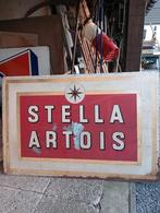 Dubbelzijdige ijzeren reklame plaat,geen emaille., Verzamelen, Ophalen, Gebruikt