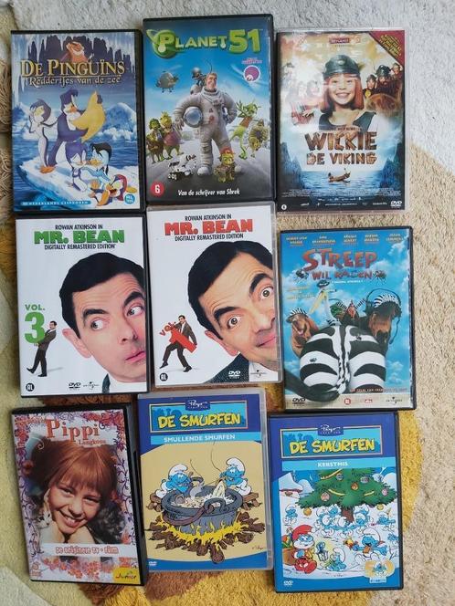 Diverse DVD's - Smurfen, Mr.Bean, Wickie De Viking, ..., Cd's en Dvd's, Dvd's | Kinderen en Jeugd, Gebruikt, Alle leeftijden, Ophalen