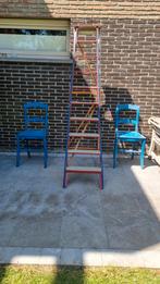 antieke stevige ladder in hout, Doe-het-zelf en Bouw, Ophalen, Gebruikt, Ladder