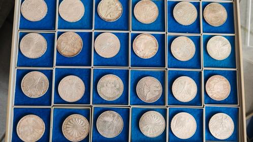 Germany,36 stuks 10 Mark zilver 1972-1990,XF-AU.., Postzegels en Munten, Munten | Europa | Niet-Euromunten, Setje, Duitsland, Zilver