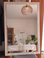 Spiegel 100 x 67 cm, op eikenkleurig kader, Ophalen, 100 tot 150 cm, Zo goed als nieuw, Rechthoekig