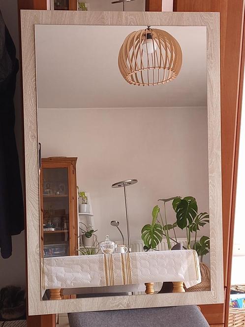 Spiegel 100 x 67 cm, op eikenkleurig kader, Huis en Inrichting, Woonaccessoires | Spiegels, Zo goed als nieuw, 50 tot 75 cm, 100 tot 150 cm