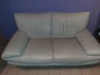 Witte leren zetel 2-persoons, Ophalen, Gebruikt, 150 tot 200 cm, Tweepersoons