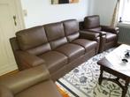 Salon - Canapé/Fauteuils en cuir 3+2 Franco Ferri -, Maison & Meubles, Enlèvement, Cuir
