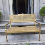 Gouden bankje rotan, Antiek en Kunst, Ophalen
