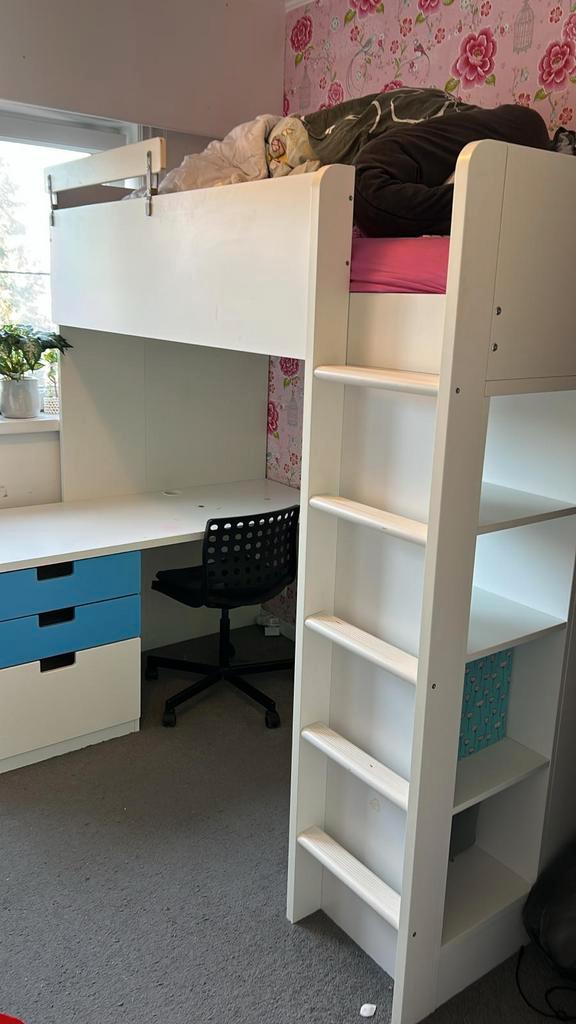 Hoogslaper ikea, Huis en Inrichting, Slaapkamer | Stapelbedden en Hoogslapers, Hoogslaper, Ophalen