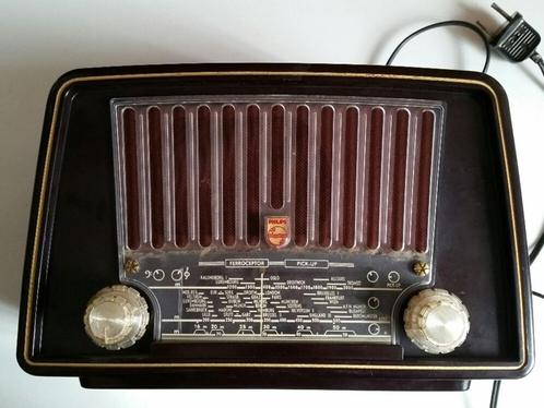 Retro Philips buizenradio jaren 50, Antiquités & Art, Curiosités & Brocante, Enlèvement