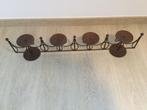 Kandelaar in bruin metaal, decoratief voor 4 bolkaarsen, Antiek en Kunst, Ophalen of Verzenden, Overige materialen