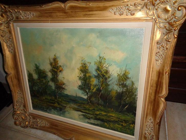 P. Dupuis (19e eeuw) -Franse schilder -Vermeld in BENEZIT..., Antiek en Kunst, Kunst | Schilderijen | Klassiek, Ophalen of Verzenden