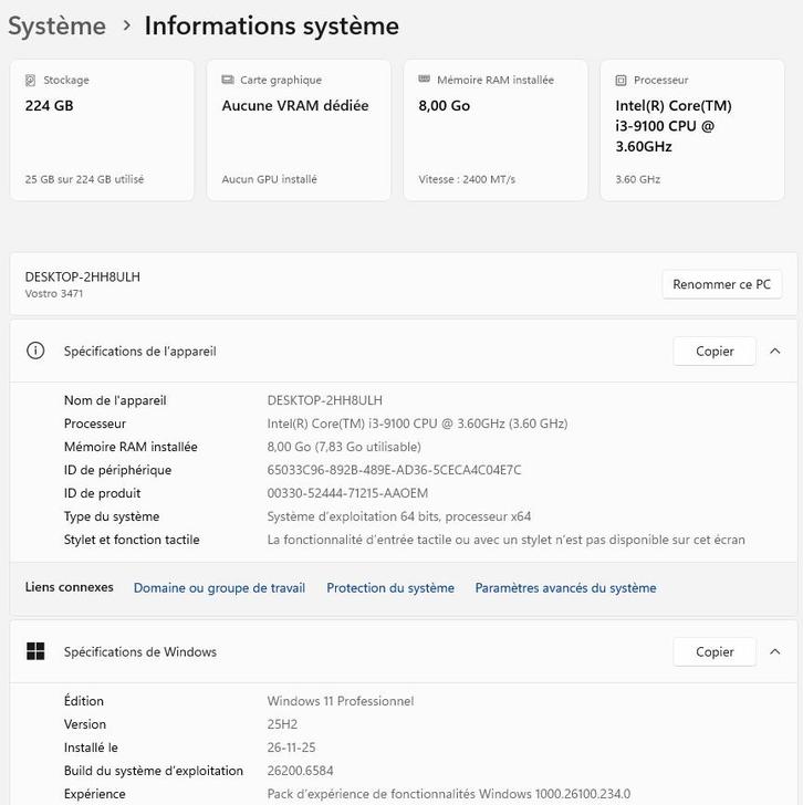 Dell Vostro 3471, Computers en Software, Desktop Pc's, Zo goed als nieuw, SSD, Ophalen