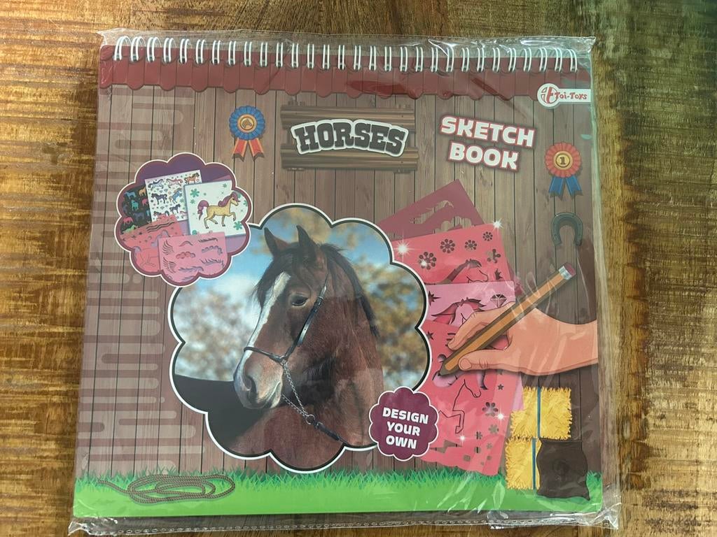 Schetsboek thema paarden, Hobby en Vrije tijd, Tekenen, Nieuw, Papier, Schets- of Tekenboek, Ophalen of Verzenden
