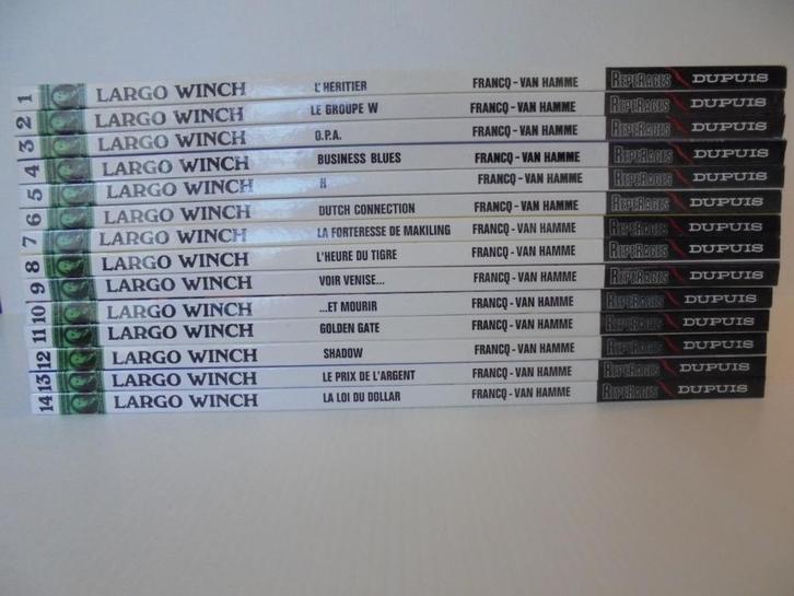 Largo Winch serie van 14 eerste delen. Hardcover, Franstalig, Boeken, Stripverhalen, Gelezen, Complete serie of reeks, Ophalen of Verzenden
