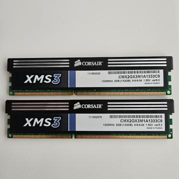 CORSAIR XMS3 4GB DDR3 (2x2GB) 1333MHz desktopgeheugen beschikbaar voor biedingen
