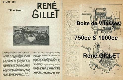 RTM voor René GILLET 1000 - 750 - 750 - 200 - 200 - 175 - 12, Motoren, Handleidingen en Instructieboekjes, Verzenden