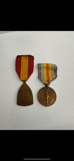 Lot de 2 médailles belges de la 1ère guerre mondiale, Enlèvement ou Envoi