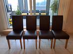 Stoelen bruin lederlook, Huis en Inrichting, Stoelen, Ophalen, Zo goed als nieuw, Bruin