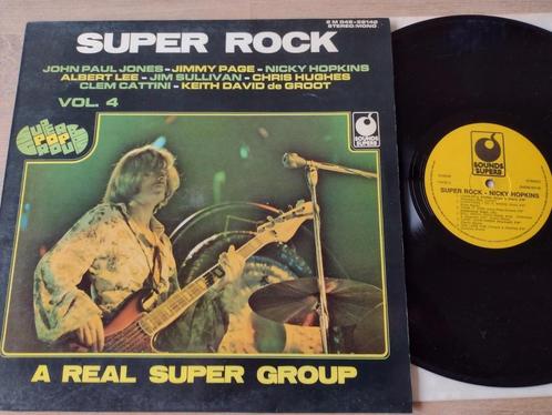 LP: SUPER ROCK 4: JIMMY PAGE-JOHN PAUL JONES-NICKY HOPKINS, Cd's en Dvd's, Vinyl | Jazz en Blues, Zo goed als nieuw, Blues, 1960 tot 1980