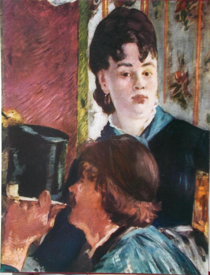 Poster "De Serveerster" Edouard Manet (detail), Verzamelen, Posters, Zo goed als nieuw, Rechthoekig Staand, Verzenden