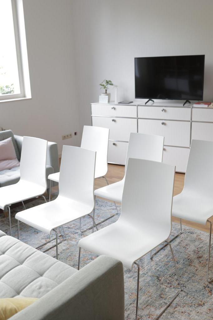 Kuadra Pedrali stoelen, Huis en Inrichting, Stoelen, Gebruikt, Vijf, Zes of meer stoelen, Wit, Ophalen