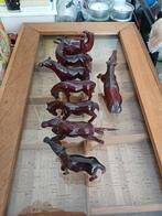 Chevaux en bois (teck rouge) japonais, Antiek en Kunst, Kunst | Beelden en Houtsnijwerken, Ophalen