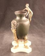 Antieke bronzen vaas met halfnaakt, Antiek en Kunst, Ophalen of Verzenden