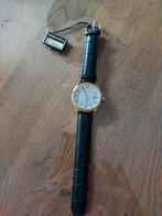 heren horloge rodania met datum , met leren bandje nieuw !, Ophalen, Leer, Staal, Polshorloge
