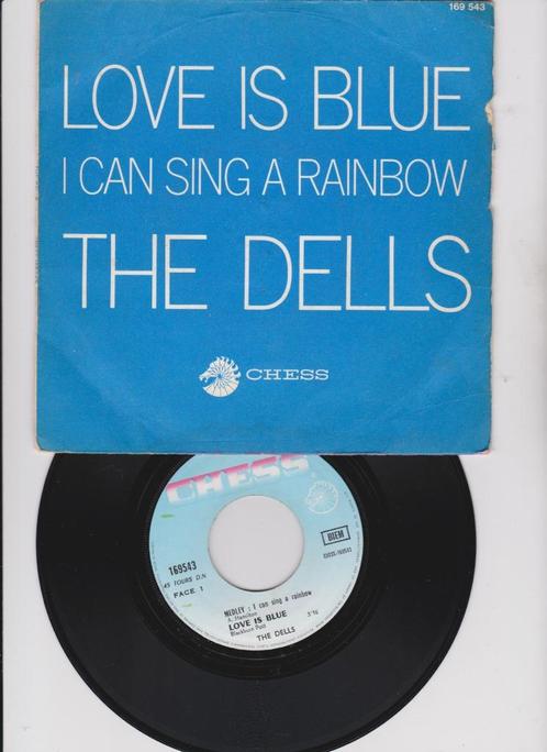 The Dells – Love Is Blue    1968  Soul, CD & DVD, Vinyles Singles, Utilisé, Single, R&B et Soul, 7 pouces, Enlèvement ou Envoi