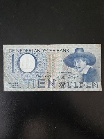 10 gulden Nederland 1943 jaar, Postzegels en Munten, Bankbiljetten | Nederland, Ophalen of Verzenden, 10 gulden, Los biljet