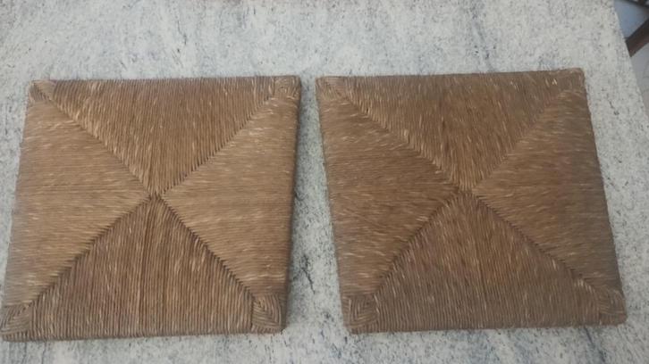 2 rieten stoelzitten wegens overlijden, Antiek en Kunst, Antiek | Meubels | Stoelen en Sofa's, Ophalen of Verzenden