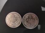 Bulgarije 5 Leva 1892 + 1894 zeer mooie staat Zilver, Zilver, Ophalen of Verzenden, Bulgarije, Losse munt