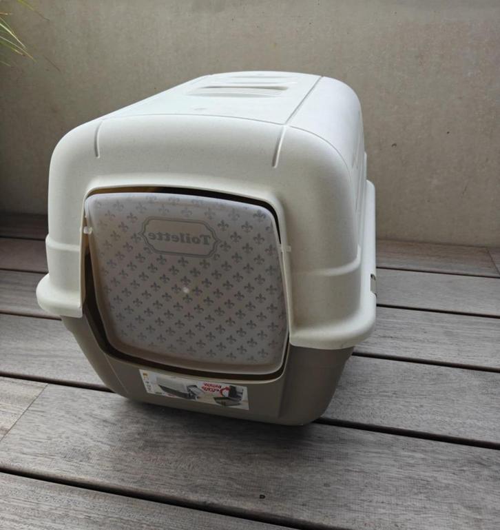 Stevige Kattenbak voor Grote Katten - XL  52x40x40 – Grijs, Animaux & Accessoires, Accessoires pour chats, Comme neuf, Enlèvement ou Envoi