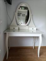 HEMNES Toilettafel met spiegel, wit, 100x50 cm, Ophalen, Gebruikt, Stabureau