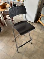 Opklapbare barkruk - zwart, Ophalen, Gebruikt, Metaal, 60 tot 90 cm