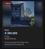 Gerenoveerde woning met aanpalende bouwgrond, Ronse, 294 kWh/m²/jaar, 5 kamers, Verkoop zonder makelaar