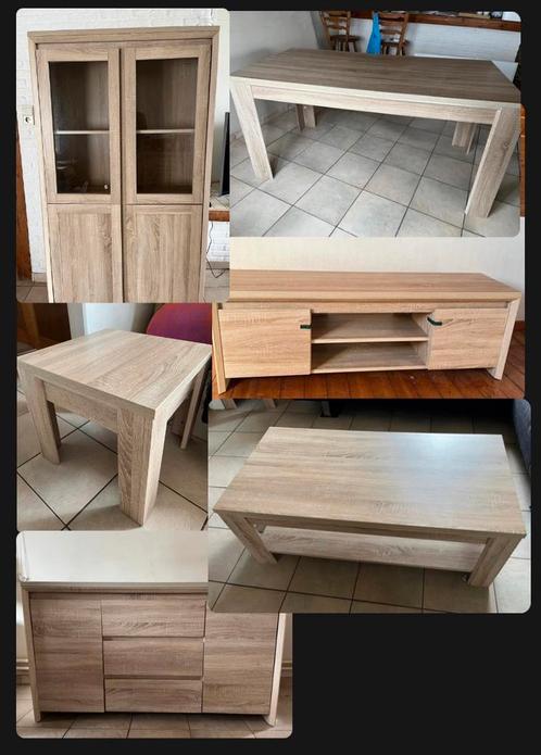 Jysk Halsund set meubels (licht eiken) voor living en keuken, Huis en Inrichting, Complete inboedels, Ophalen
