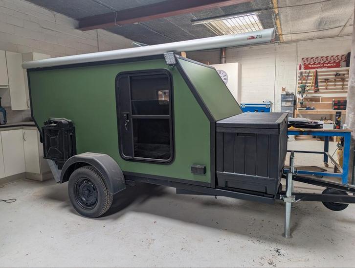 Teardrop camper - mini caravan, Caravans en Kamperen, Caravans, Particulier, Luifel, Ophalen