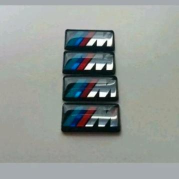 4x Bmw M Power Stickers/logo's 18 mmx10 mm of 16 mm x 8 mm beschikbaar voor biedingen