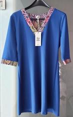 Blauwe jurk Terra Di Siena Maat S/M, Maat 38/40 (M), Terra di Siena, Nieuw, Knielengte